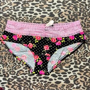 Victoria’s Secret Floral Polka Dot Lace Waist Hiphugger Panty
